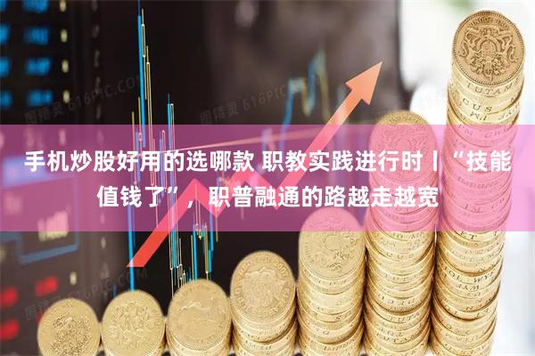 手机炒股好用的选哪款 职教实践进行时丨“技能值钱了”，职普融通的路越走越宽